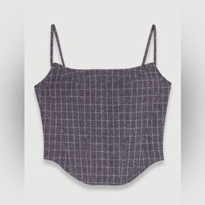 NWT Maje Checked Top Womens Size 3